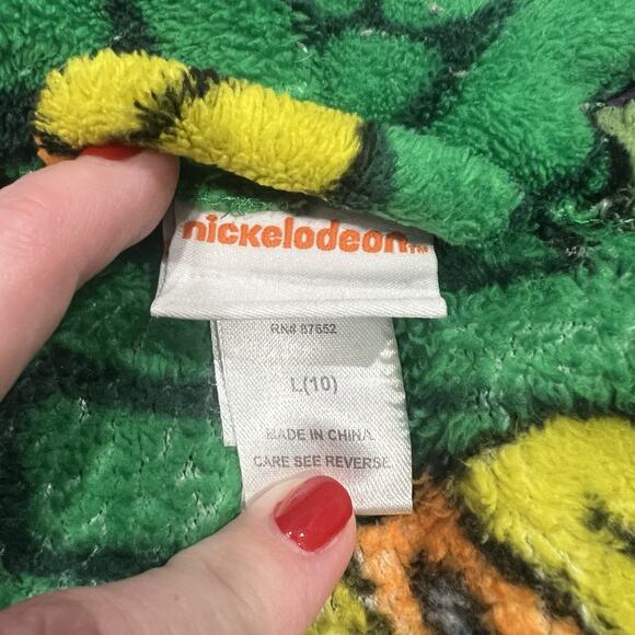 Nickelodeon Teenage Mutant Ninja Turtles Boys Size L 10 robe Fleece Super Soft - Picture 4 of 4